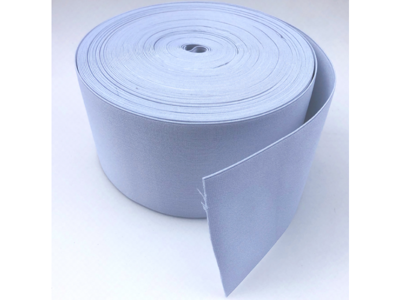 127mm White Elastic Webbing