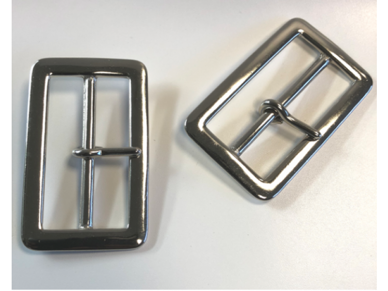 50mm Centre Bar Buckle Nickel Plated On Brass